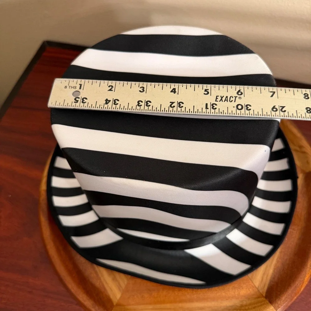 Spirit Halloween Striped Top Hat Black White Circus Magician Costume Accessory